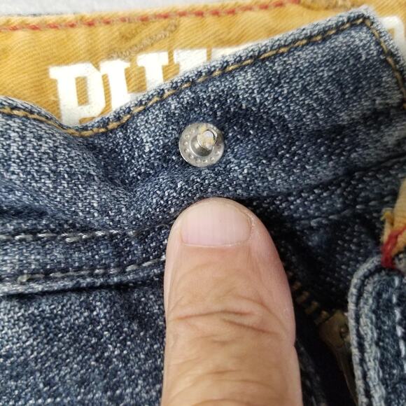 Phat Farm Jeans Mens 40x33 Blue Carpenter Loose Fit Baggy 90's Retro FLAWED - Picture 7 of 16